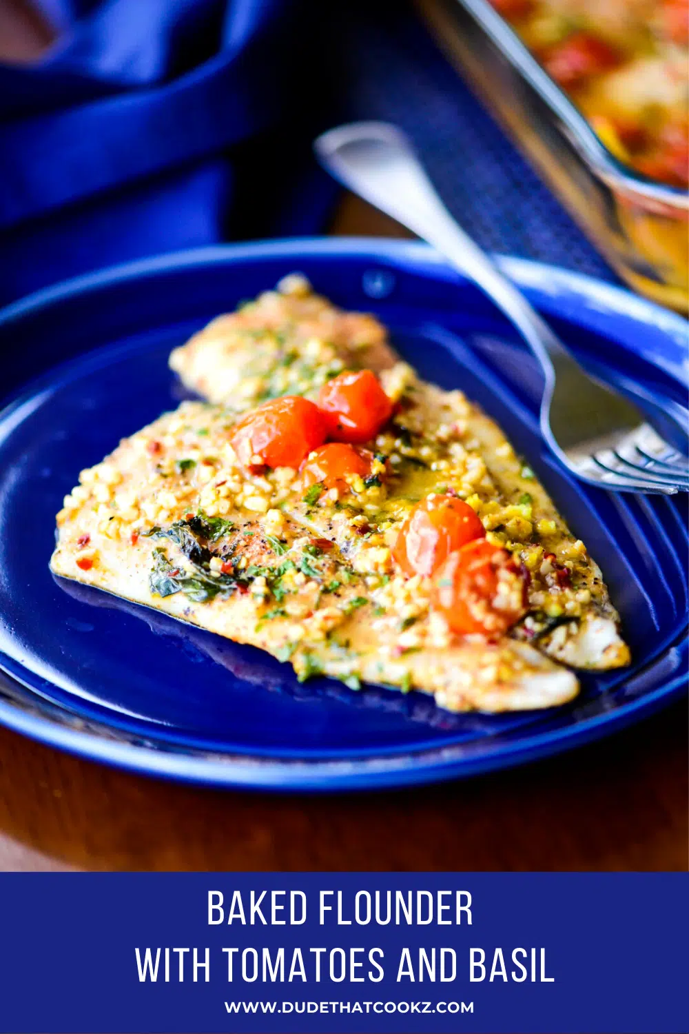 Baked Flounder with Tomatoes and Basil