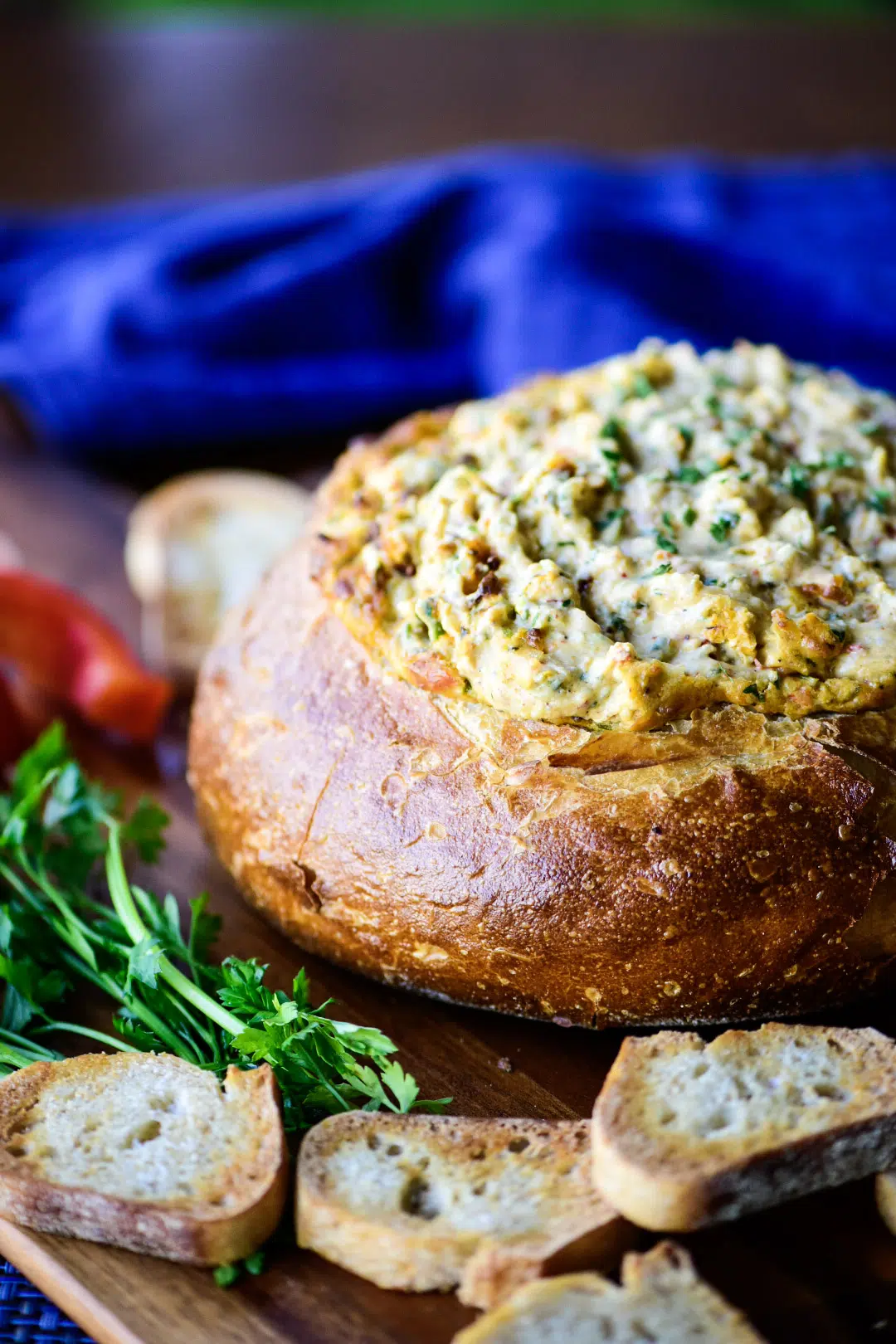 Cajun hot fish dip ready for dipping