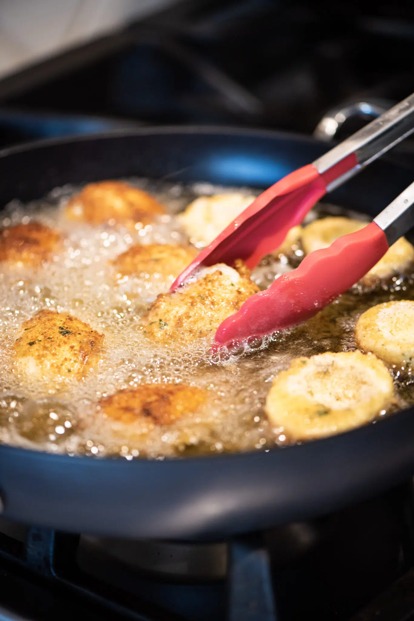 Deep frying hard boiled eggs