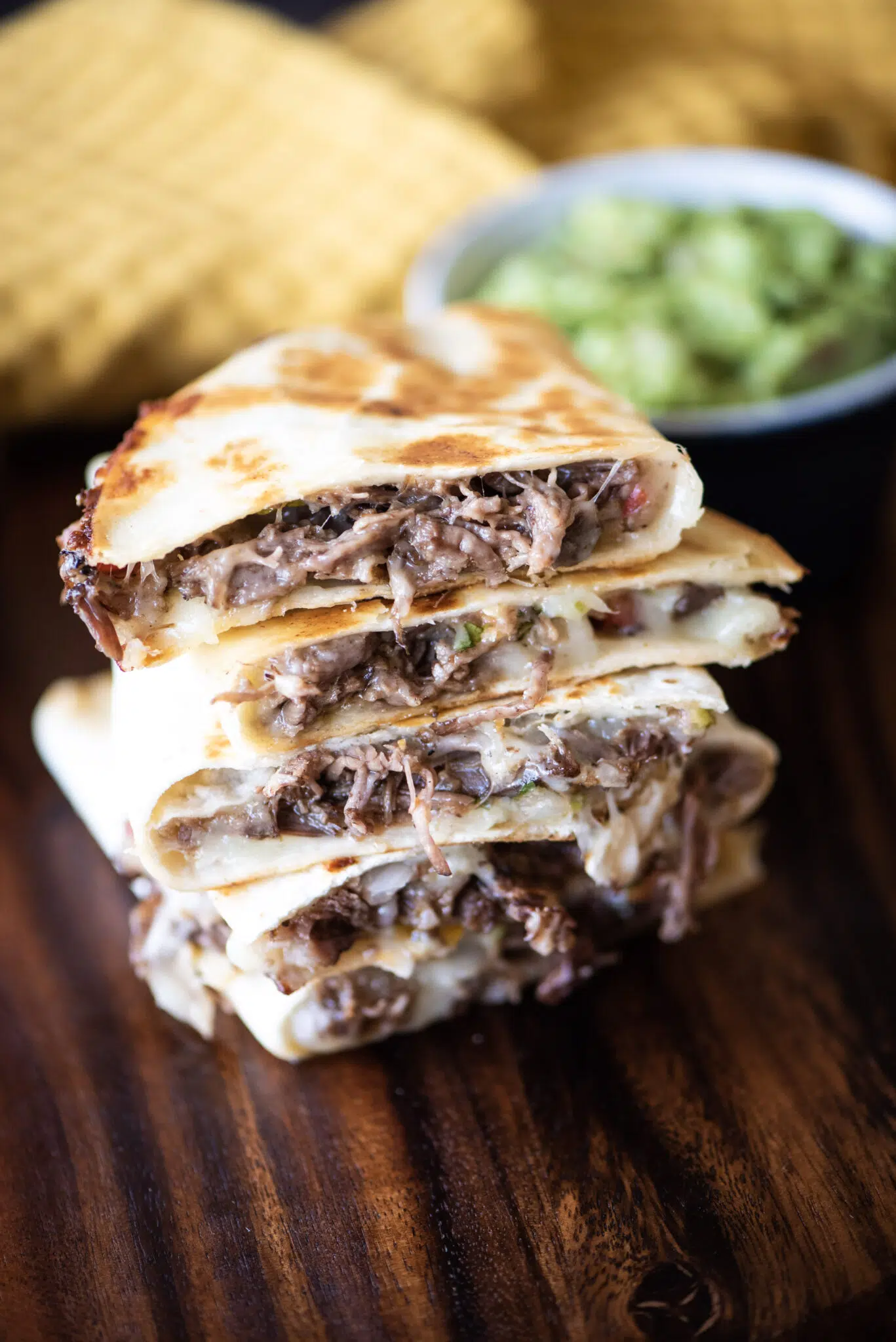 Beef short ribs quesadillas