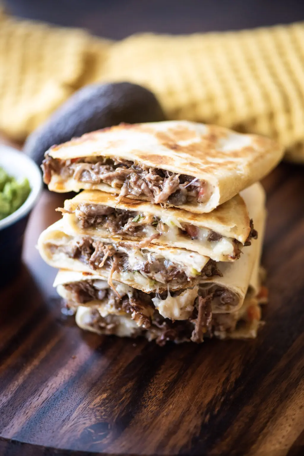 Beef short ribs quesadillas