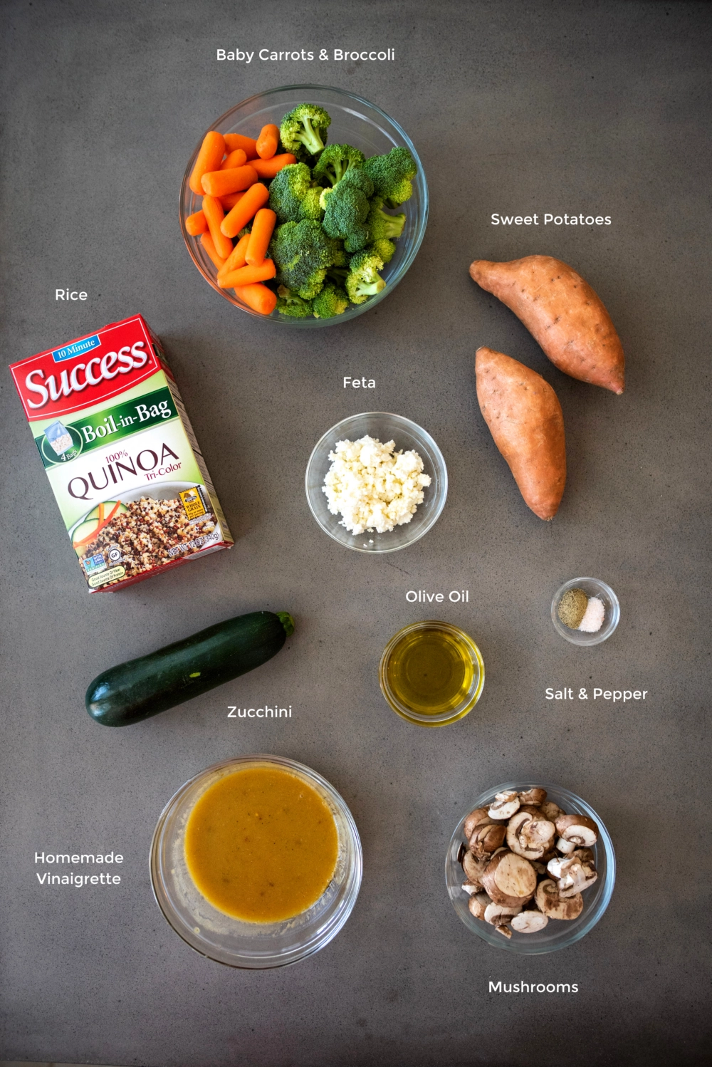 roasted veggie quinoa ingredients