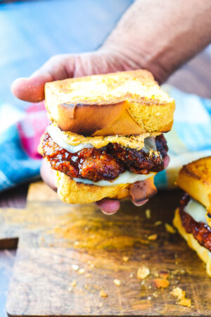 Honey BBQ Chicken Strip Sandwich Dude That Cookz