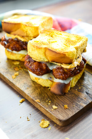 Honey BBQ Chicken Strip Sandwich Dude That Cookz