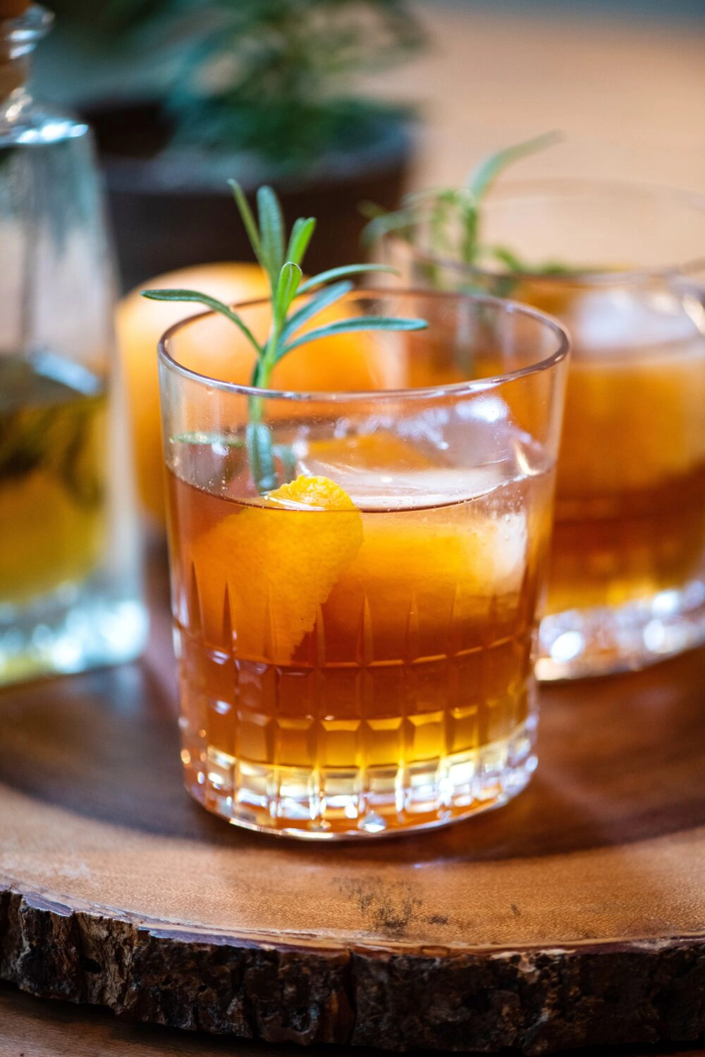 rosemary honey whiskey rye cocktail