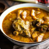bowl of curried lamb