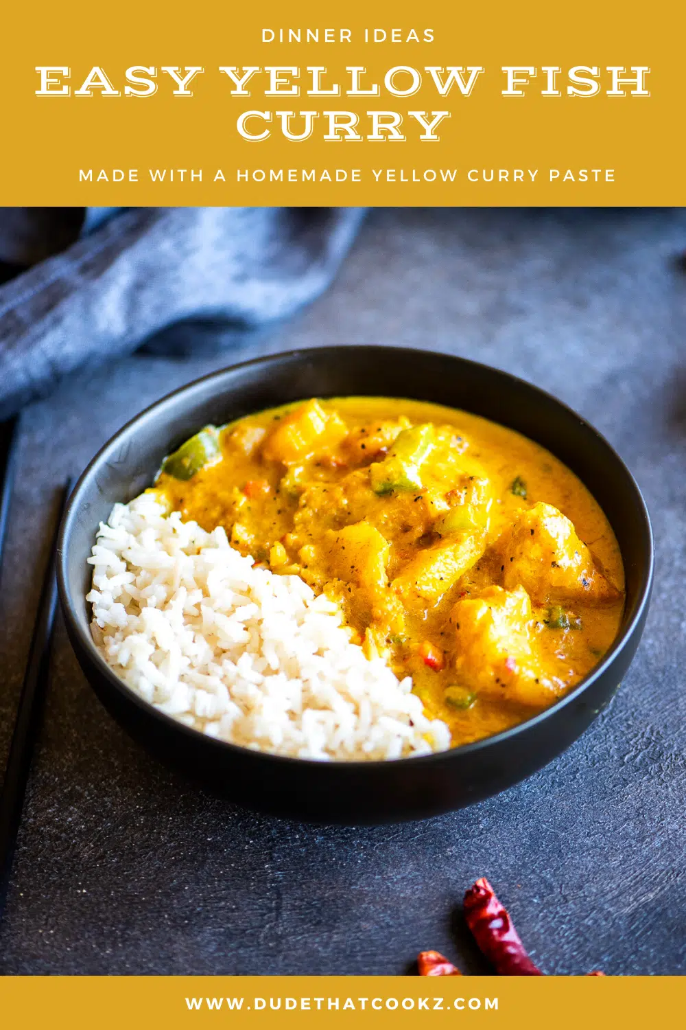 Easy yellow fish curry