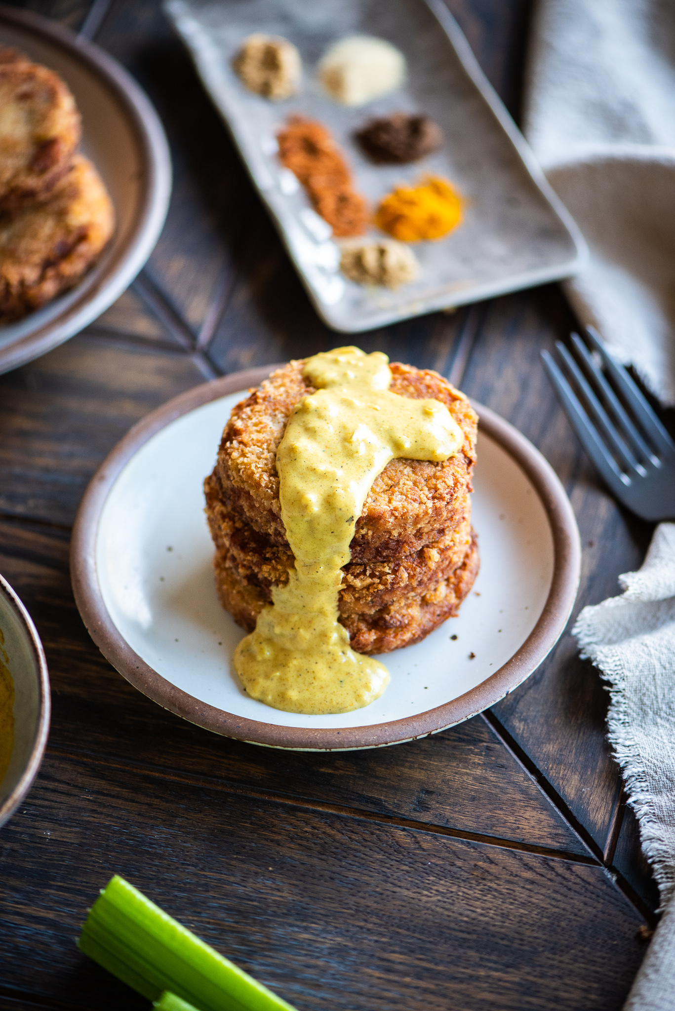 Creole-Style African Fish Patties with Pontchartrain Sauce