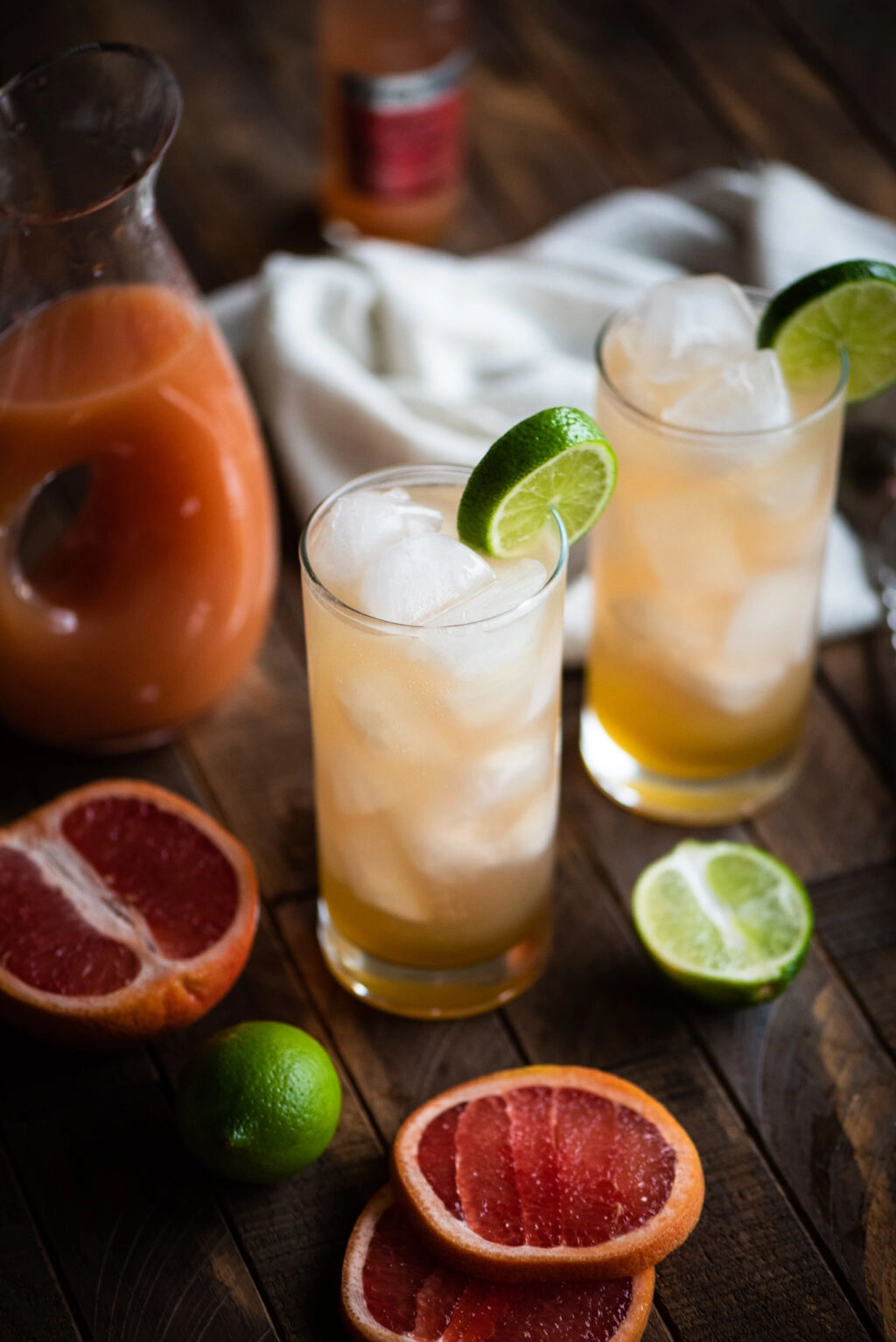 two spicy Paloma cocktails