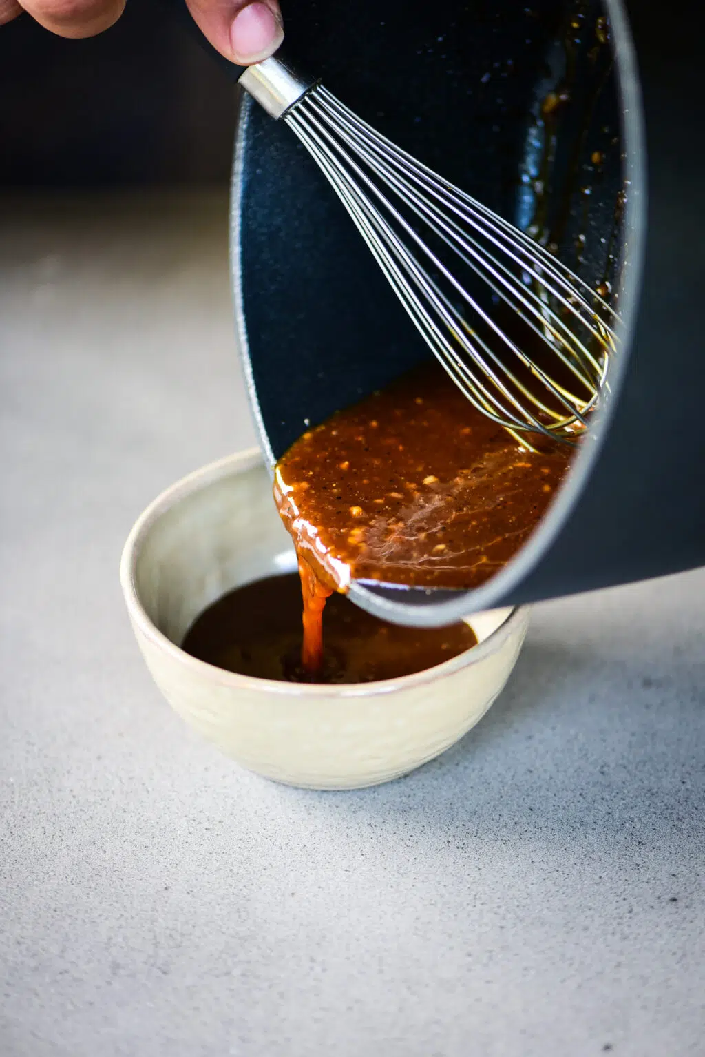 making homemade teriyaki sauce