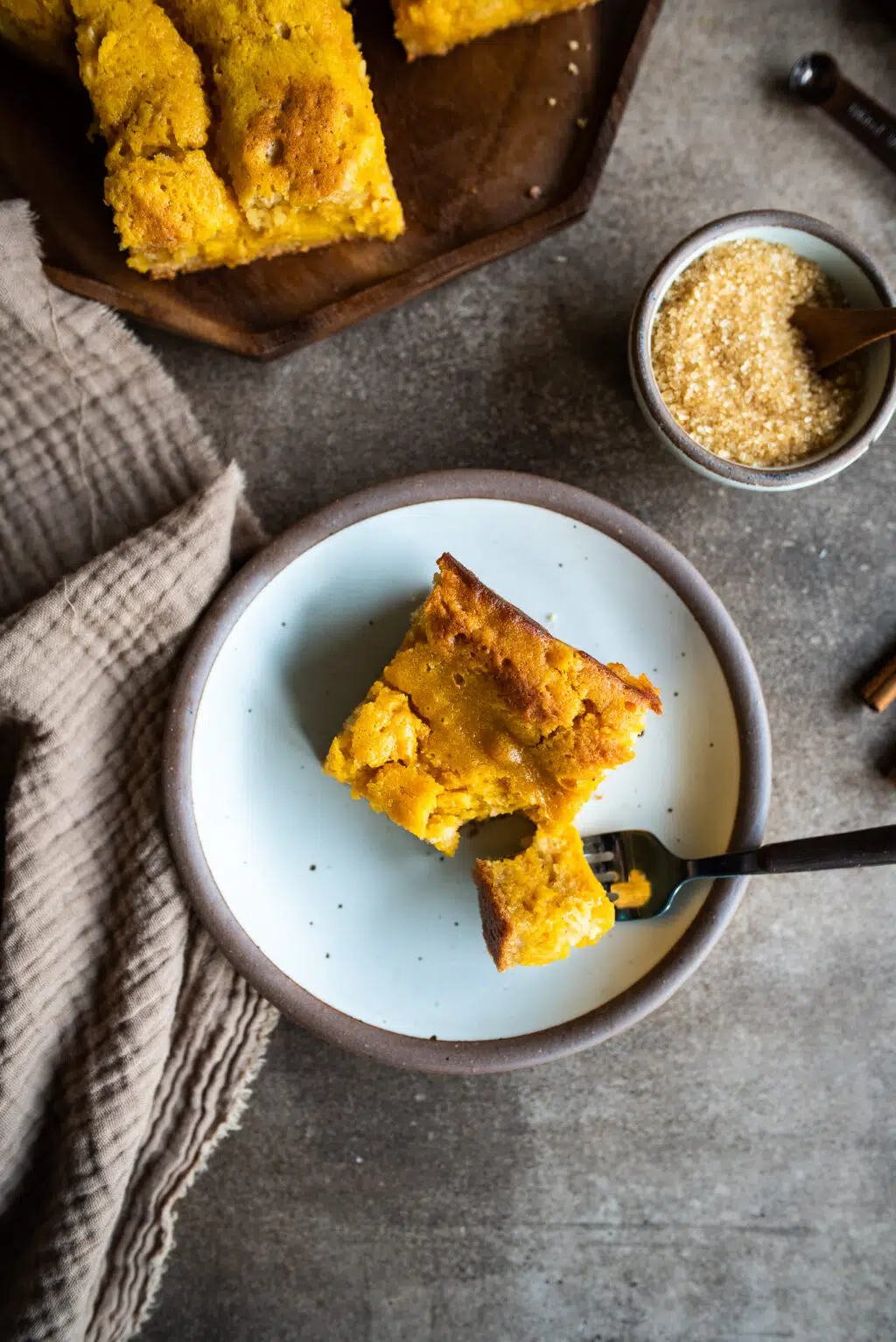 overhead shot of pumpkin butter bars