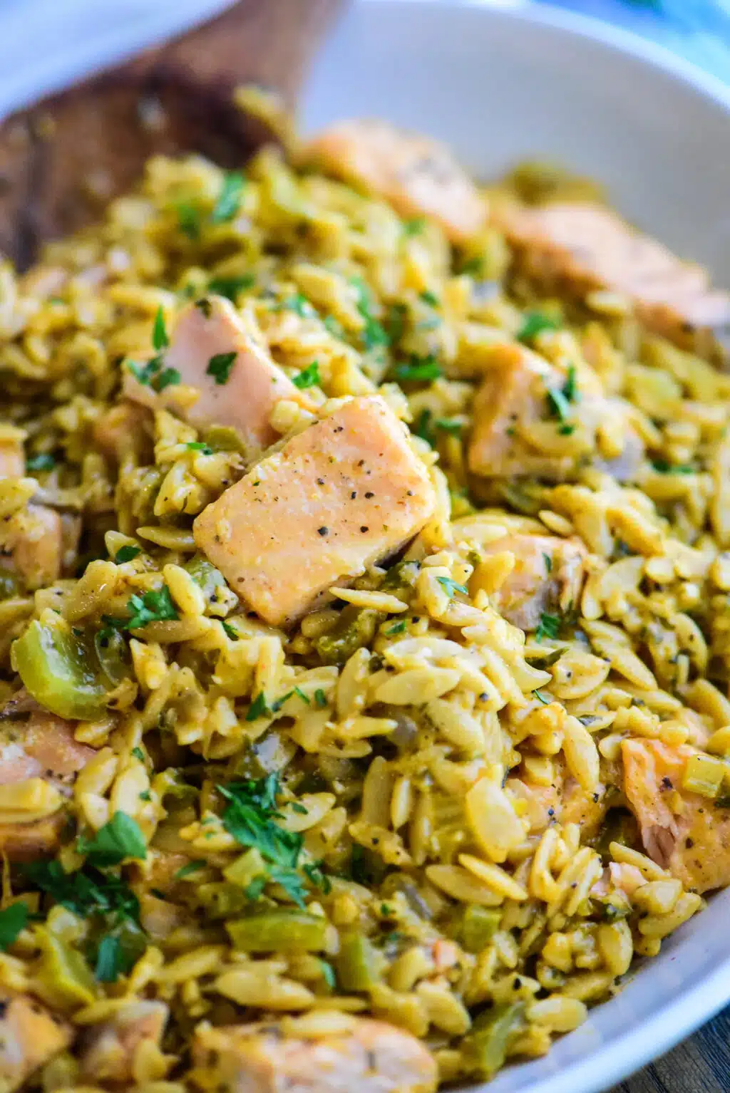 cajun salmon orzo pasta