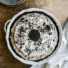 overhead shot of whole oreo cream pie