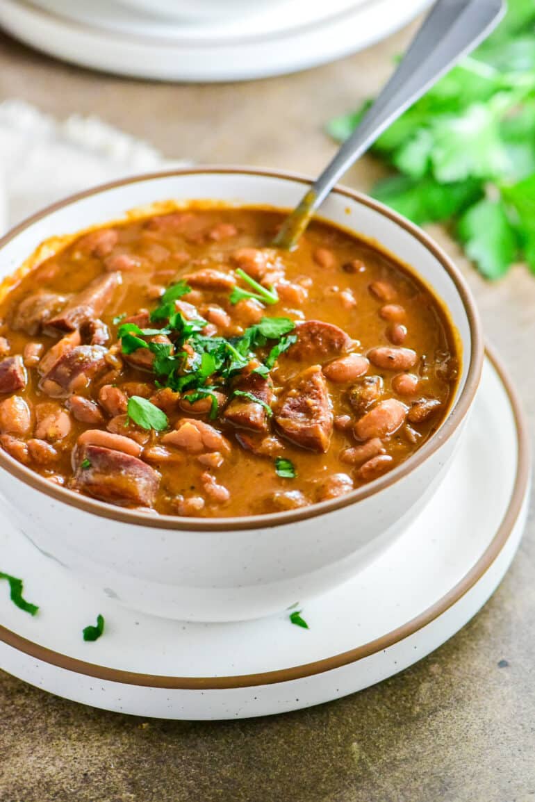 bowl of pinto beans