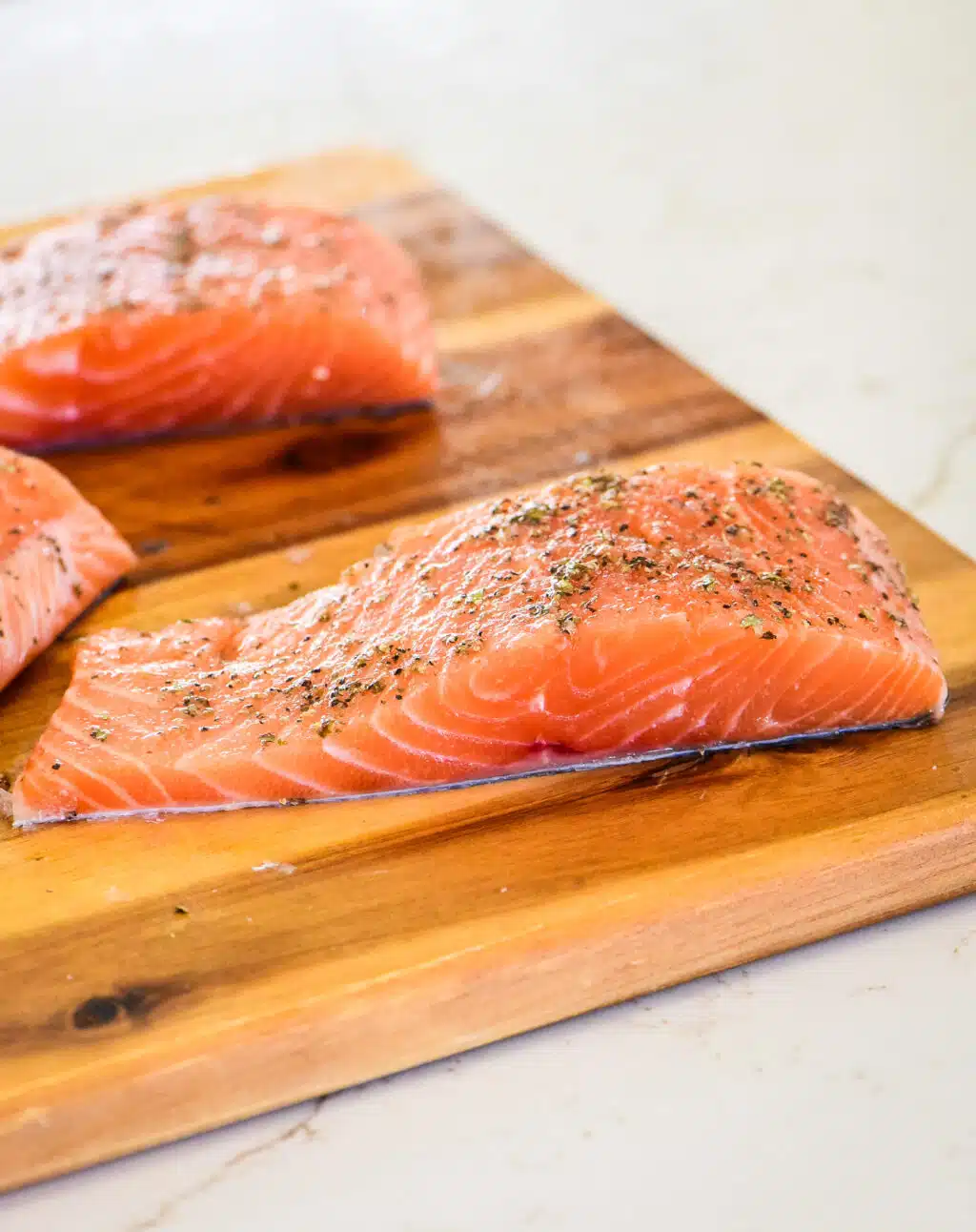 seasoning fresh salmon fillets
