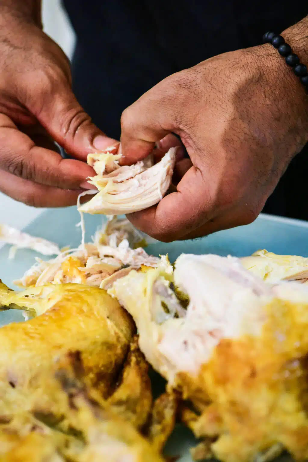 shredding rotisserie chicken