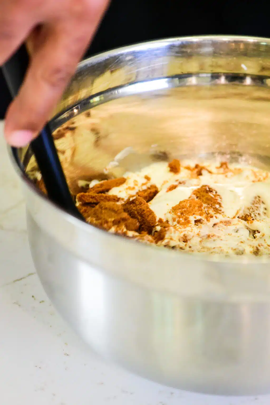 mixing all ice cream ingredients together