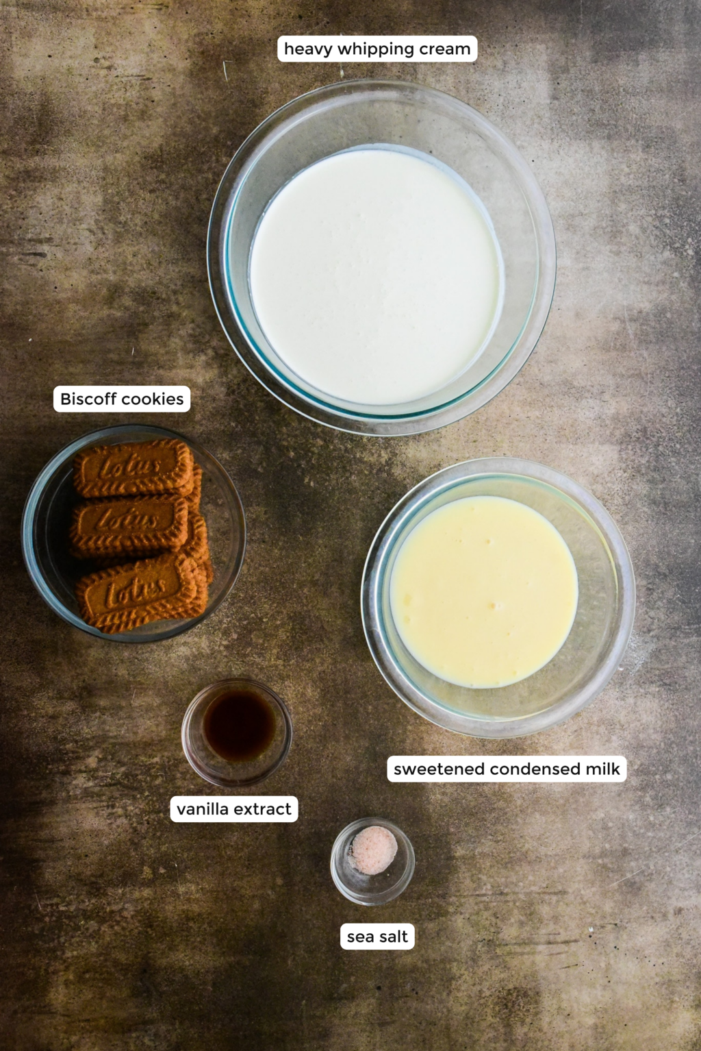 no-churn biscoff ice cream ingredients