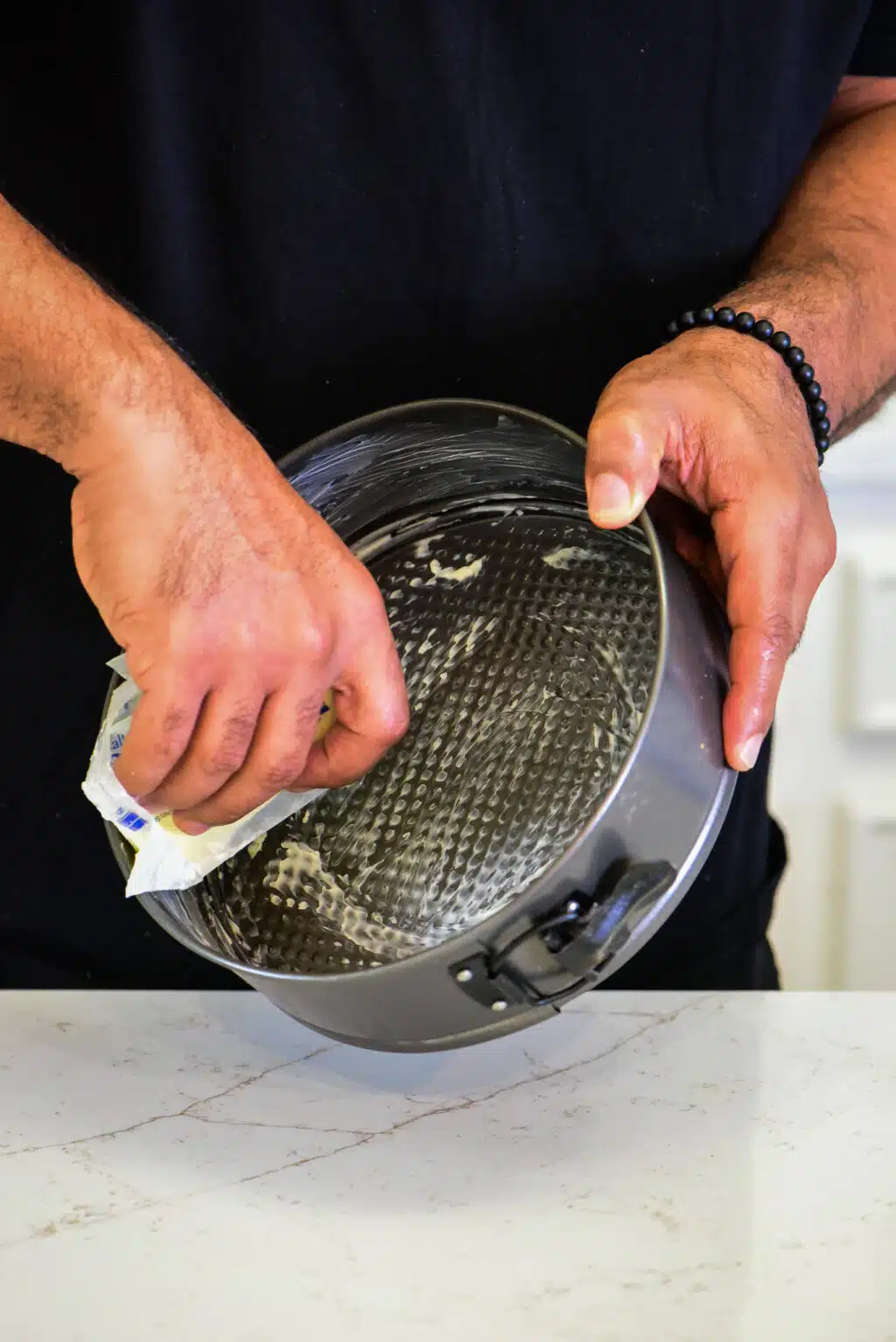 lightly grease a springform pan