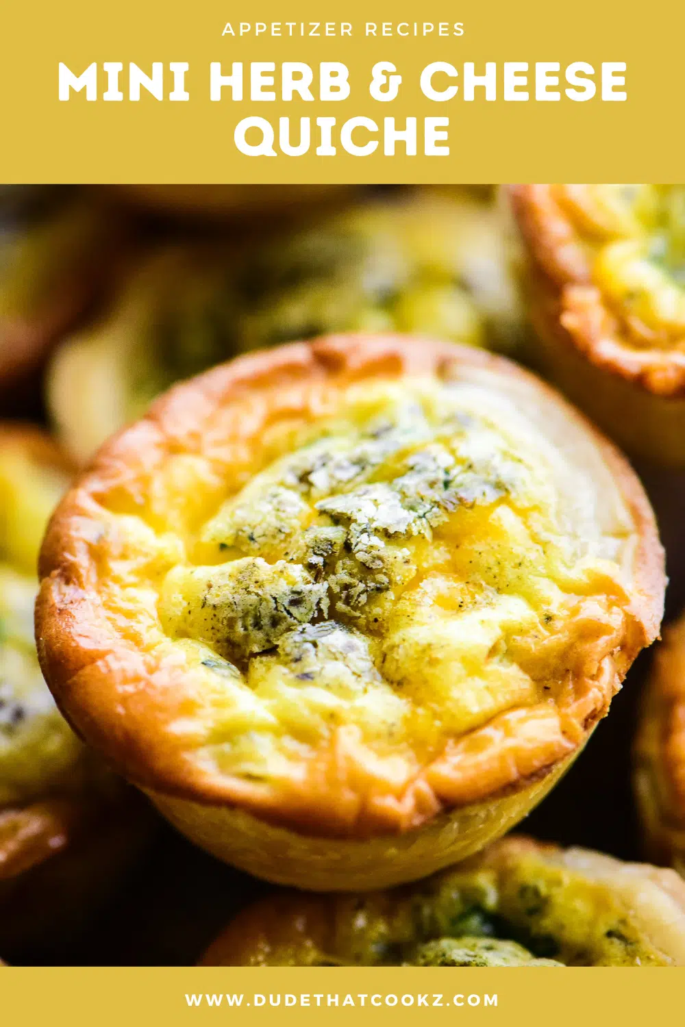 mini herb & cheese quiche