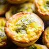 close-up shot of mini quiche
