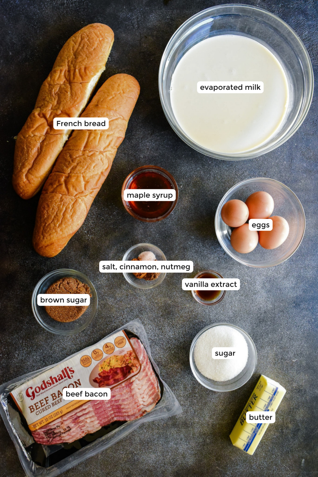 maple bacon bread pudding recipe ingredients