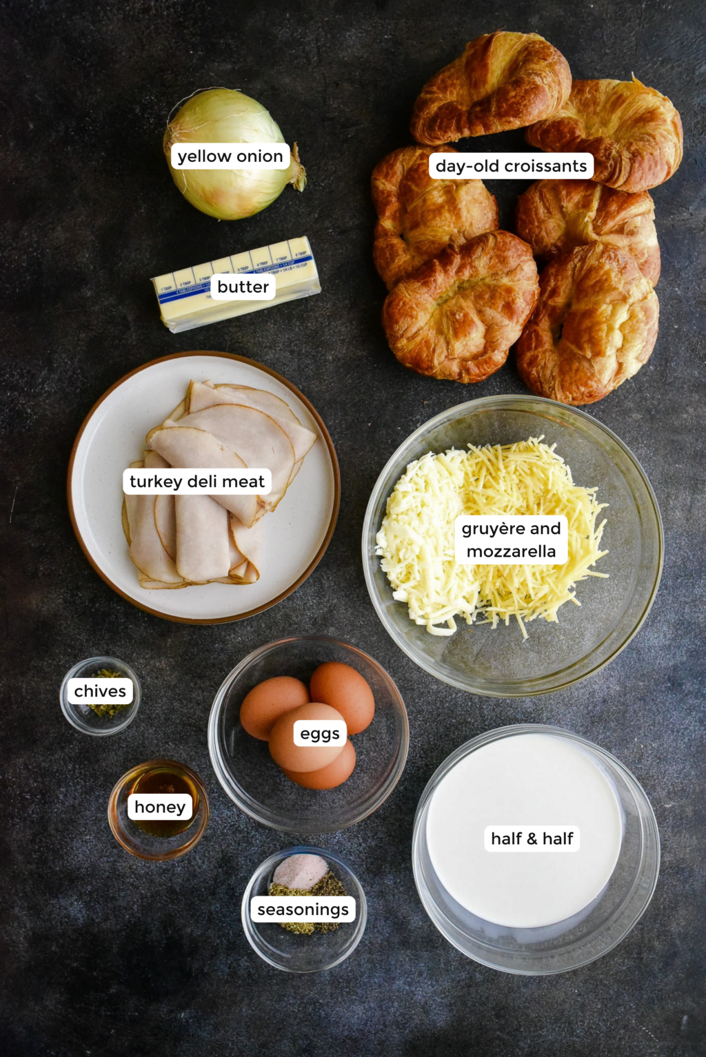 turkey and cheese croissant bake ingredients