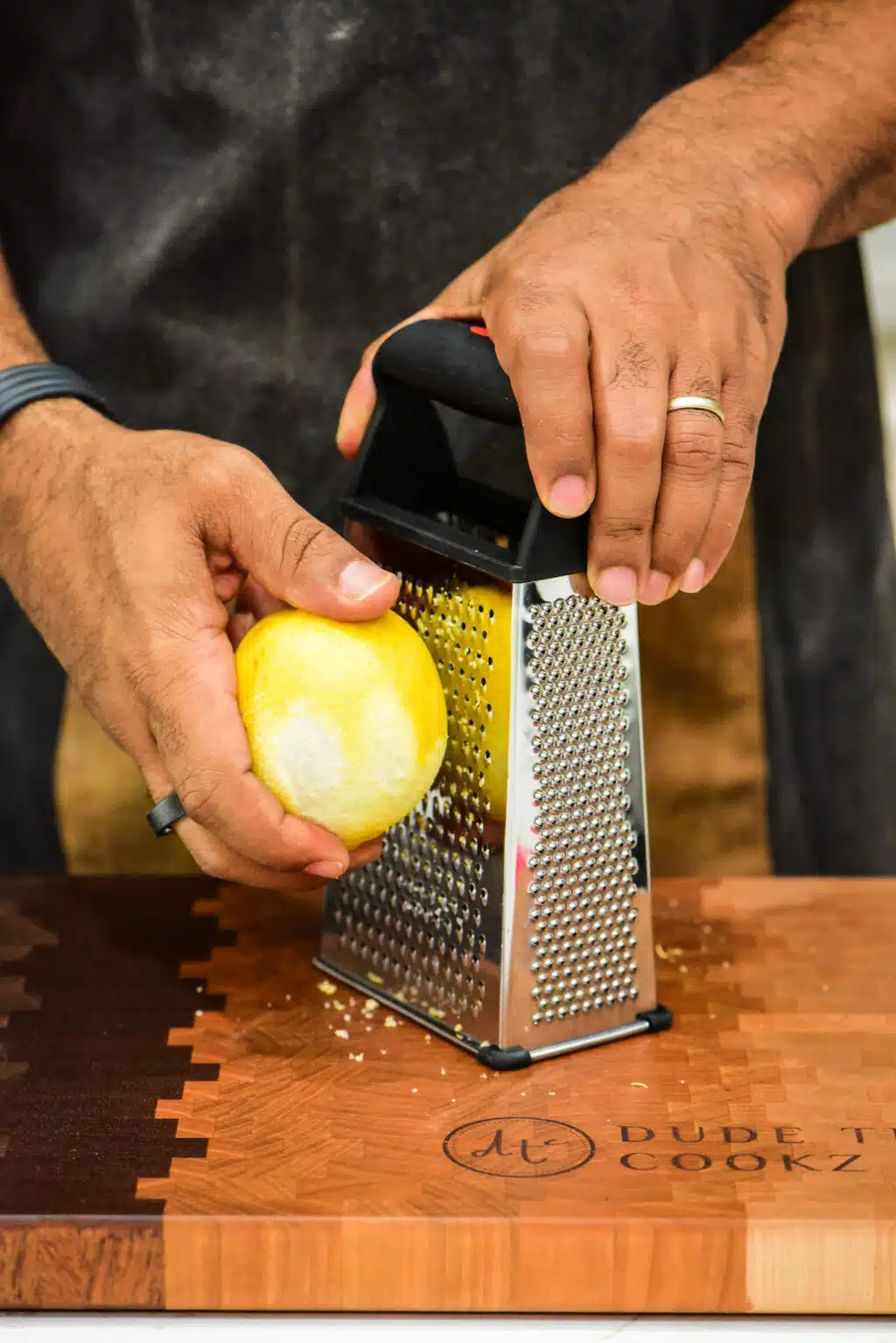 making lemon zest