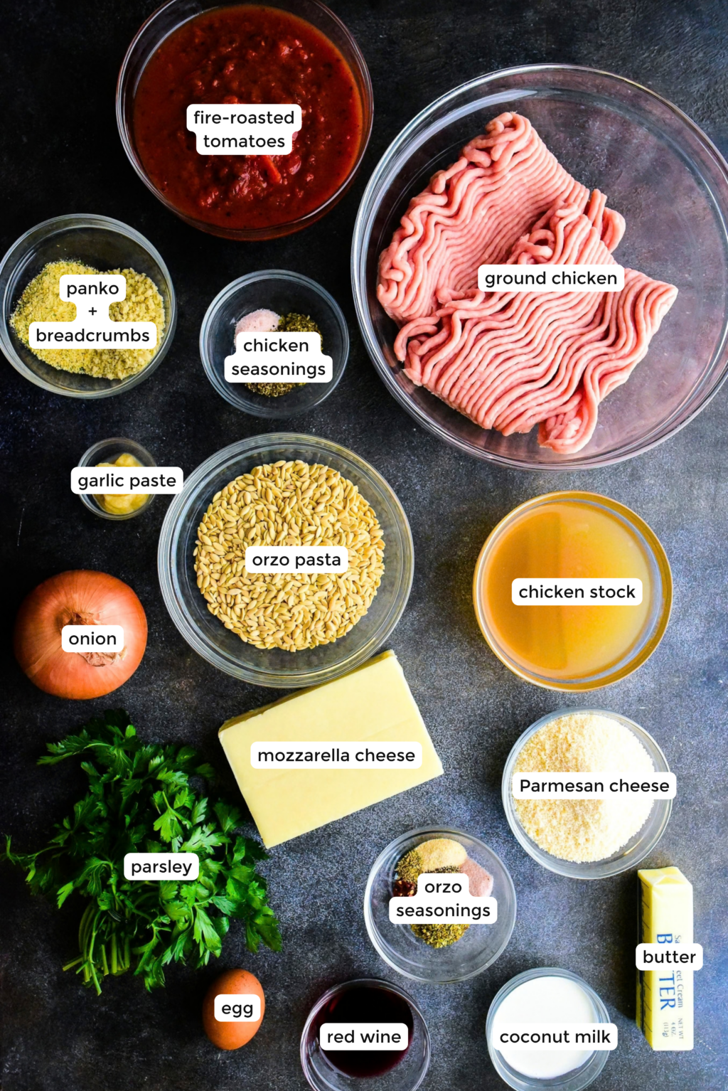chicken parmesan meatball orzo ingredients