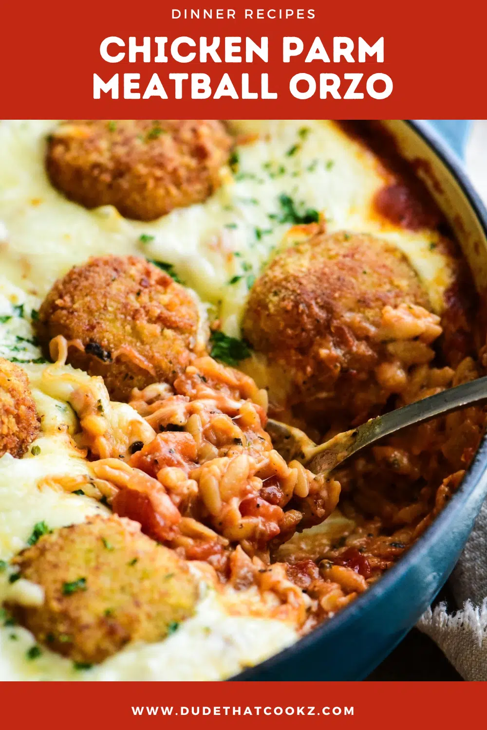 chicken parm meatball orzo